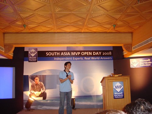 MVP award presentation stage.